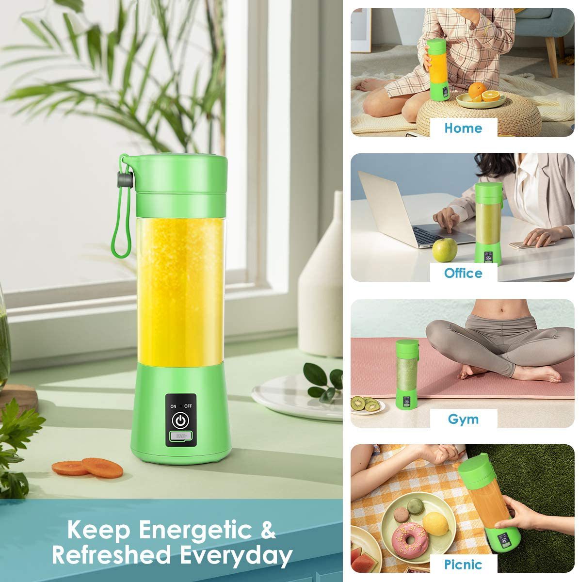 Cartoria™ Electric Juicer Portable Blender Milkshake And Fruit Mixer.