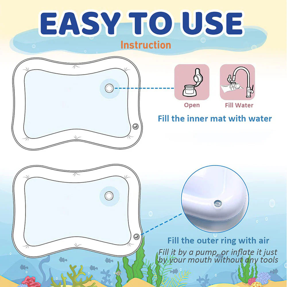 Cartoria™ Summer Inflatable PVC Playing Baby Water Mat Toddler Pad