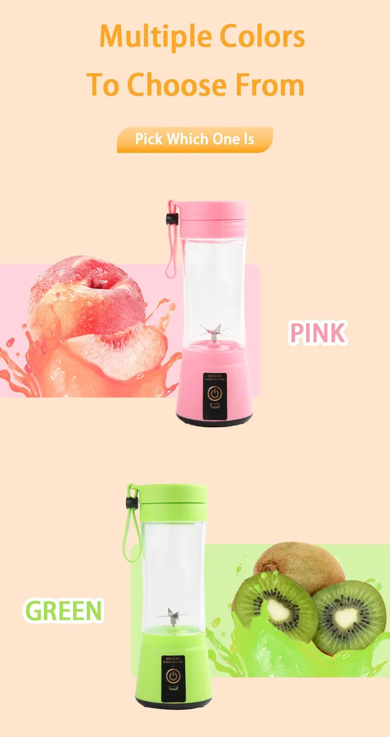 Cartoria™ Electric Juicer Portable Blender Milkshake And Fruit Mixer.