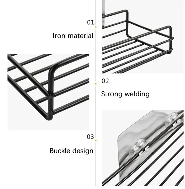Corner Storage Wall-Mounted Bathroom Organizer –