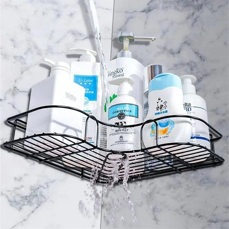 Cartoria™ Corner Storage Wall-Mounted Bathroom Organizer – 1pc Space-Saving Storage Shelf