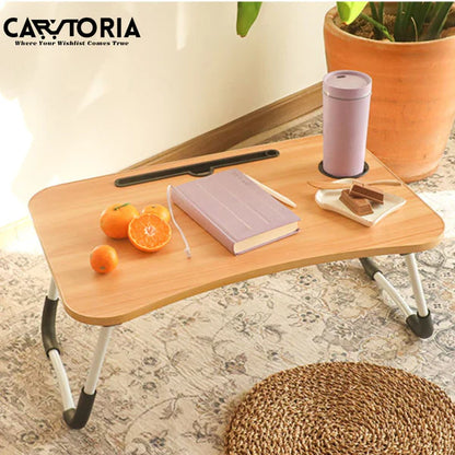 Portable Folding Laptop Desk – Multifunctional Bed & Dorm Table with Cup Holder