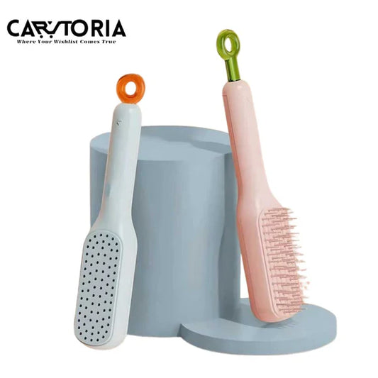Telescopic Comb Portable Scalp Massage Brush Self-Cleaning Comb