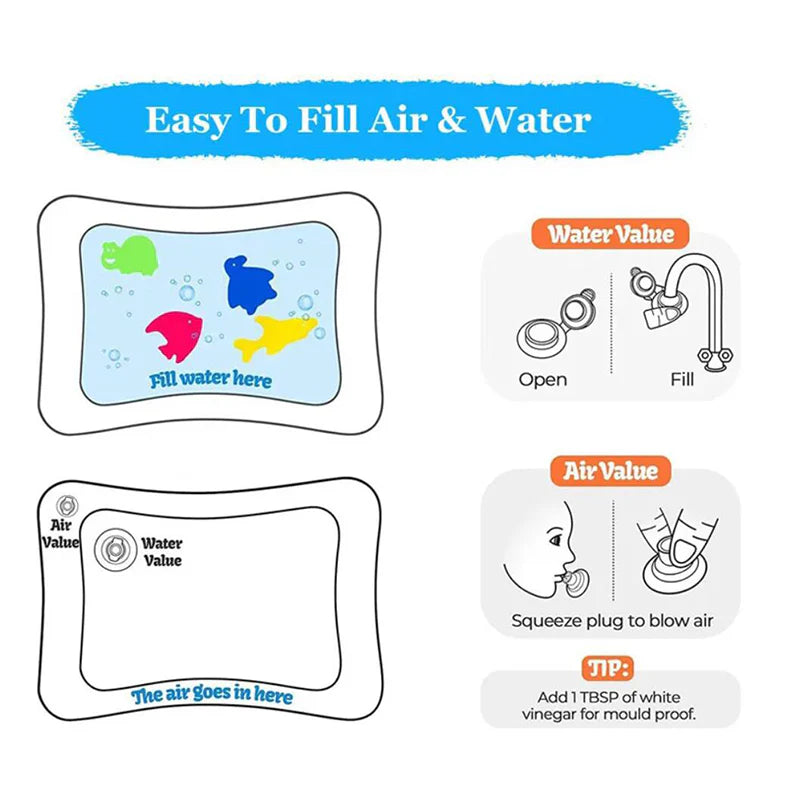 Cartoria™ Summer Inflatable PVC Playing  Baby Water Mat Toddler Pad