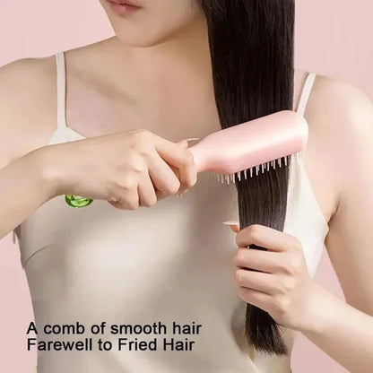 Telescopic Comb Portable Scalp Massage Brush Self-Cleaning Comb