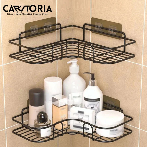 Corner Storage Wall-Mounted Bathroom Organizer –
