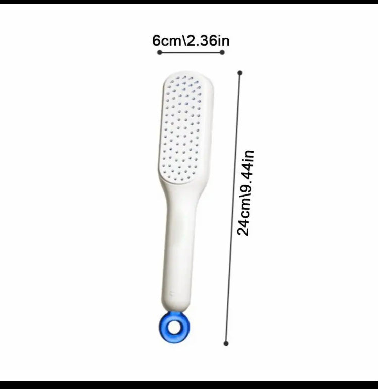 Cartoria™ One-Pull Telescopic Comb Portable Scalp Massage Brush Self-Cleaning Comb