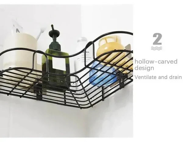 Corner Storage Wall-Mounted Bathroom Organizer –